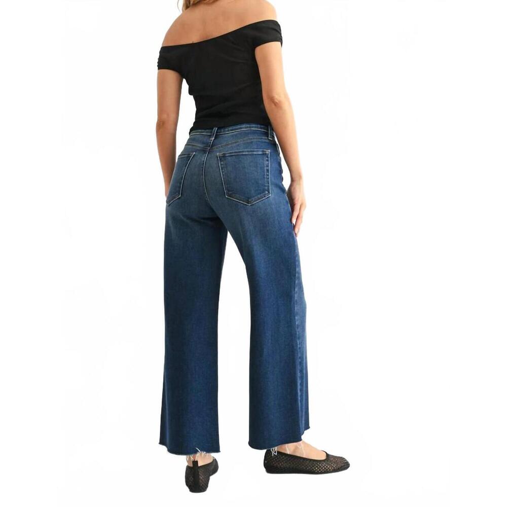 NEW JUST BLACK DENIM scissor cut wide leg jean in dark denim - Picture 5 of 5